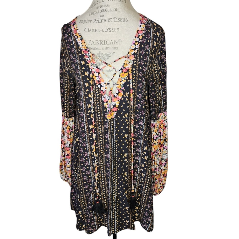 Anthropologie Maaji Cover Up Kaftan Womens Medium Beach Vacation Floral Boho